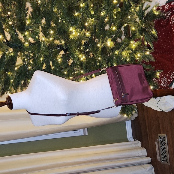 NWT Michael Kors Maroon Nylon Crossbody Purse​​​​​​​​ - Picture 5 of 5